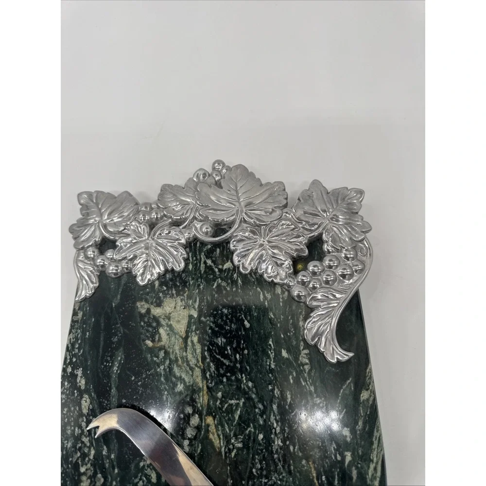 Lenox Grape Weave Green Marble Cheese Board with Knife‎